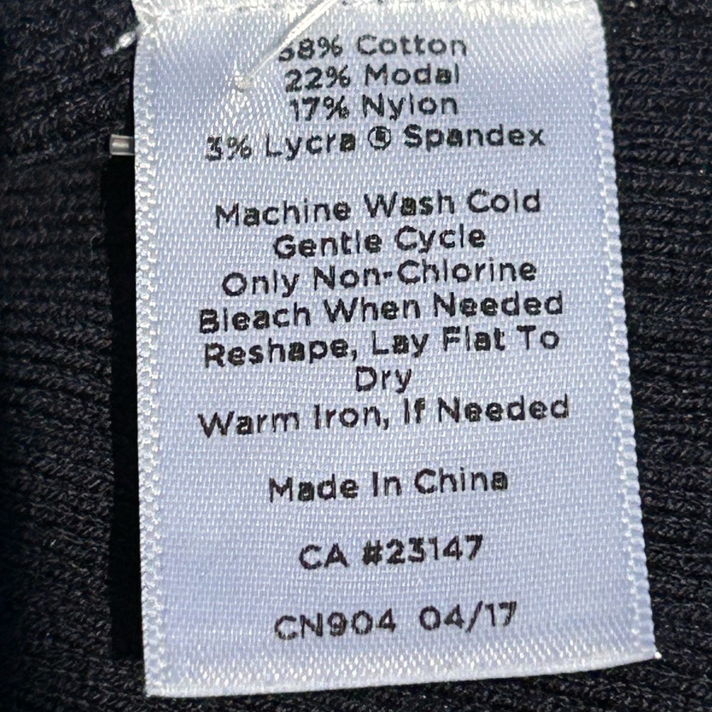 TALBOTS sMP navy ribbed long line cardigan-looks new-soft cotton/modal bld - Picture 4 of 5